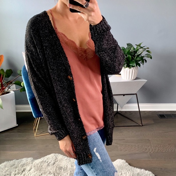 ◾️Bryan Button down Cardigan Black - Picture 6 of 7